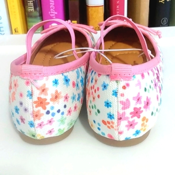 RAMPAGE GIRLS PINK WHITE FLORAL BALLERINA SLIP-ON FLATS SIZE 10 NWT - Picture 8 of 11